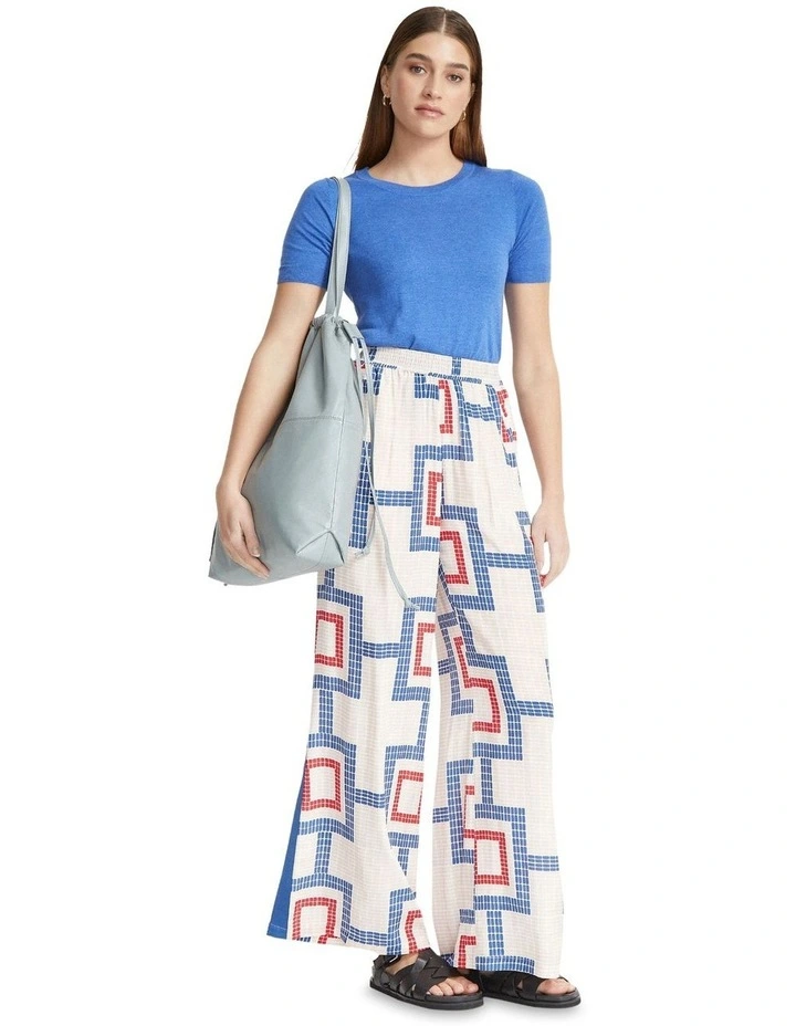 Grace Cashmere Blend Knitted Top in Blue