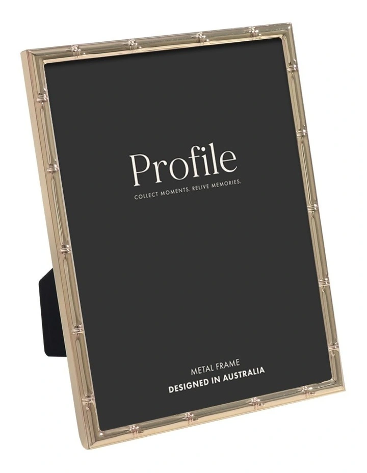 Bamboo Metal Photo Frame 5x7" in Rose Gold