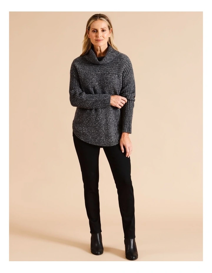 Organic Cotton Blend Wardrobe Staple Slim Full Length Jean In Black