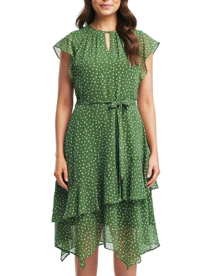 Night Pebble Dress in Sage/Milk