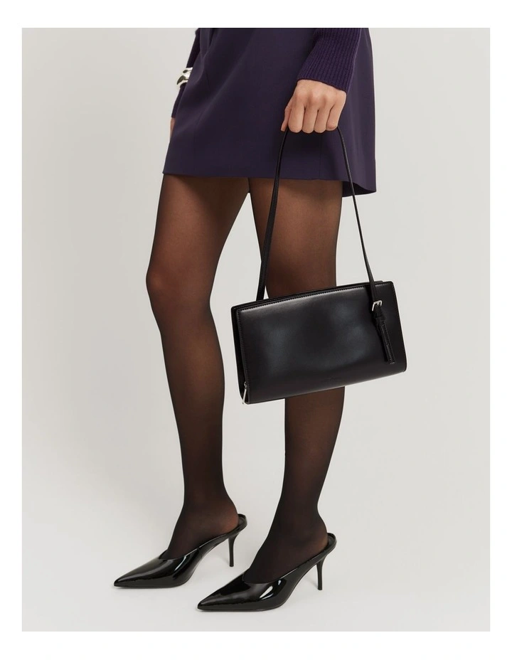 Structured Shoulder Bag in Black