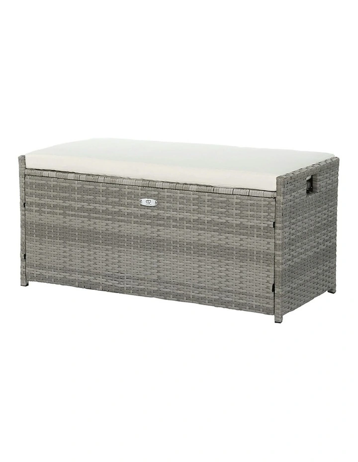 Outdoor Storage Bench Box in Grey