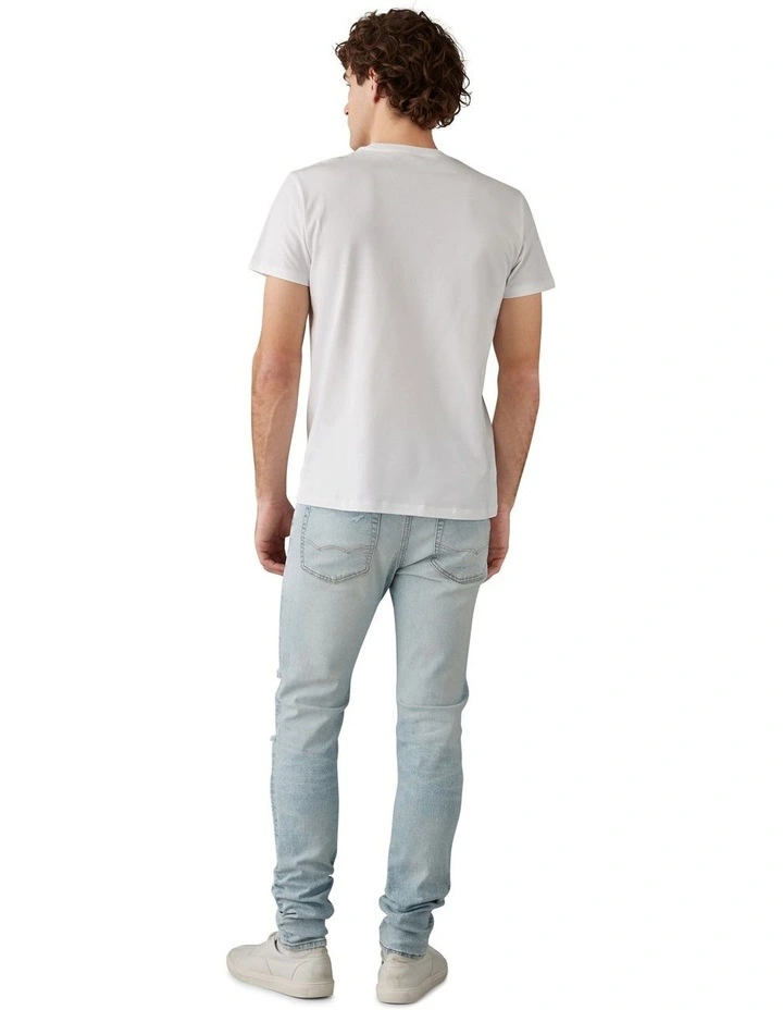 AirFlex Ultrasoft Patched Athletic Skinny Jean in Crushed Ice