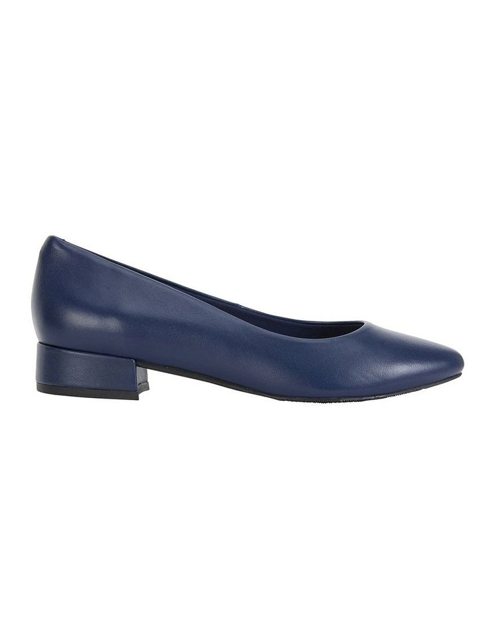 Janine Navy Glove Heeled Shoes