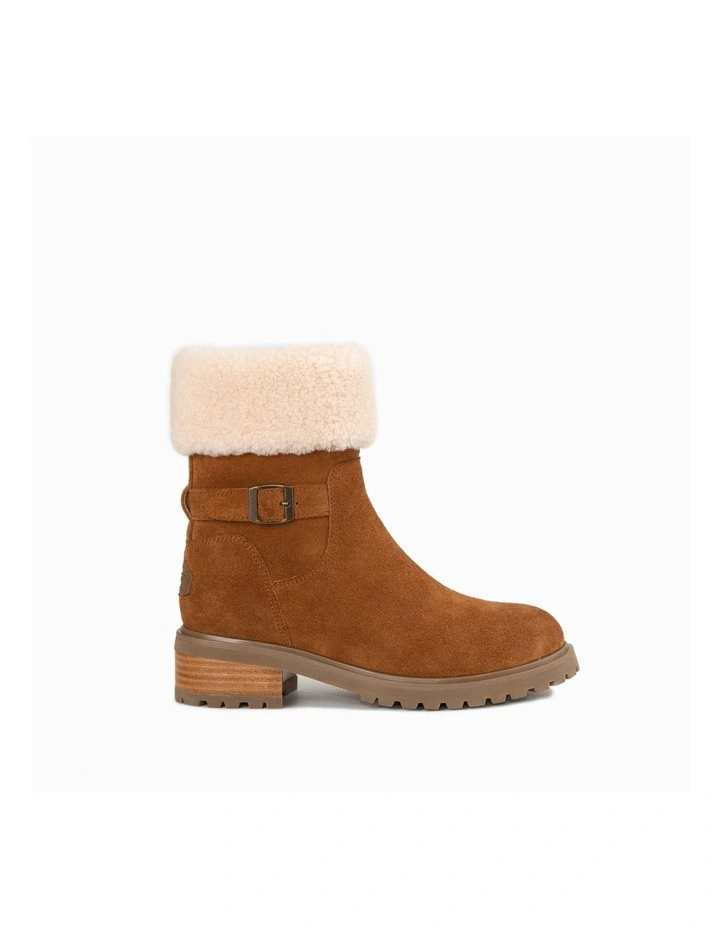 Ugg Violet Ankle Zip Boots in Chestnut