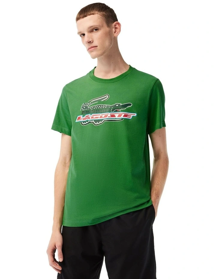 Logo Croc Tech Jersery T-Shirt in Green
