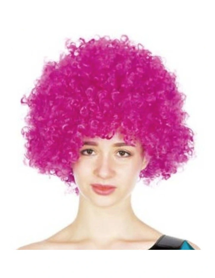 Deluxe Afro Wig in Hot Pink
