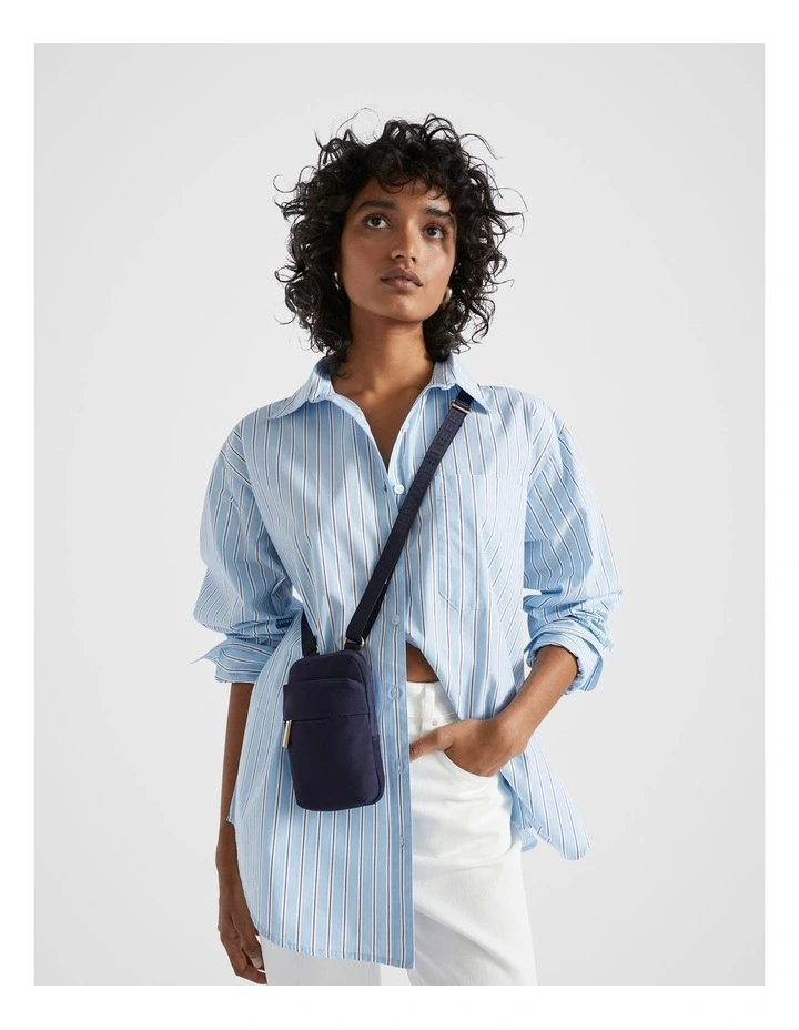 Monochrome Crossbody Sling Bag in Midnight Sky