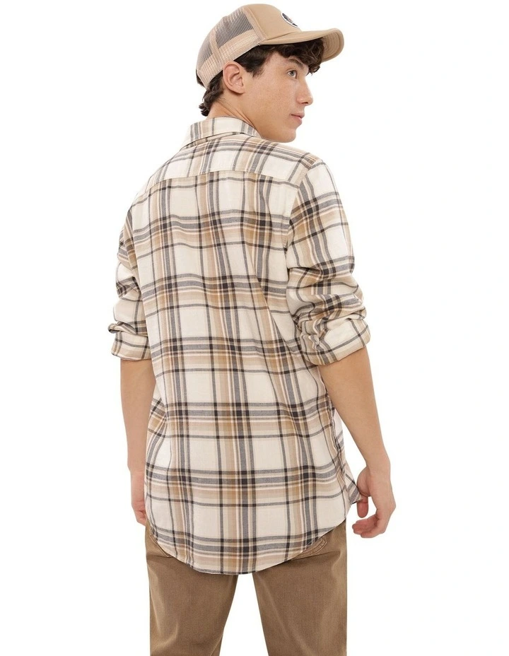Slim Fit Everyday Button-Up Shirt in Soft Oat