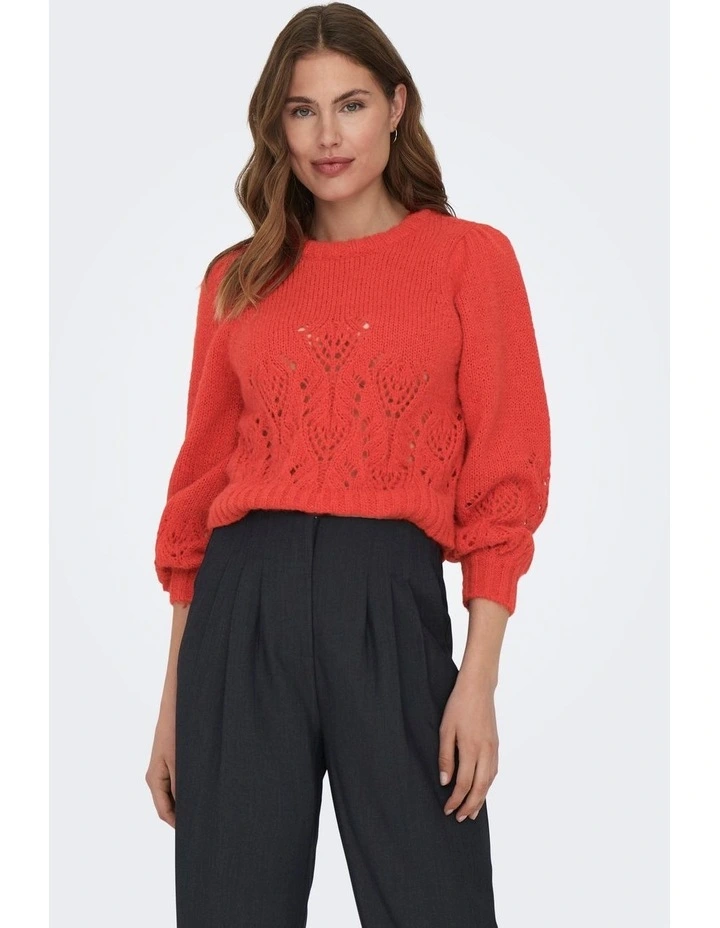 Carlie Life Knit Jumper in Red