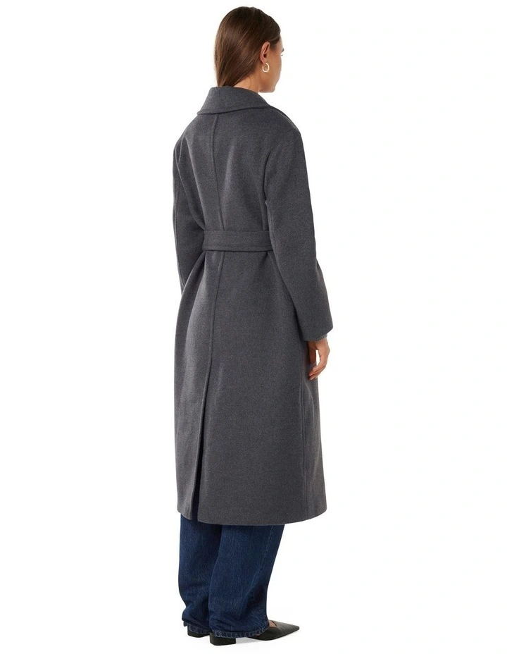 Priya Wrap Coat in Grey