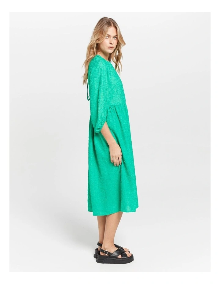 Susan Tie Back Detail Dress in Green