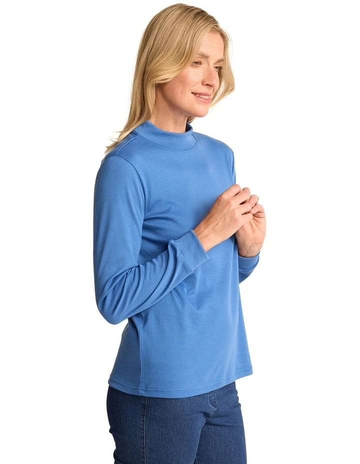 Winter Lock Skivvy Top in Serenity