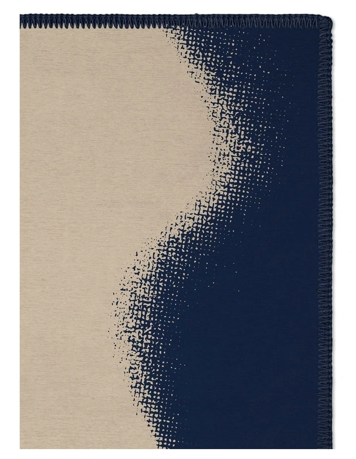 Dune Washable Chenille Area Rug in Navy