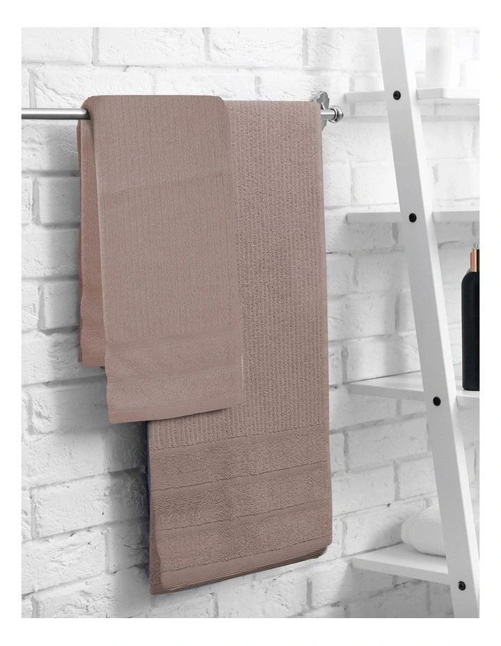 Royal Comfort Eden 8 Piece Towel Pack in Champagne Rose