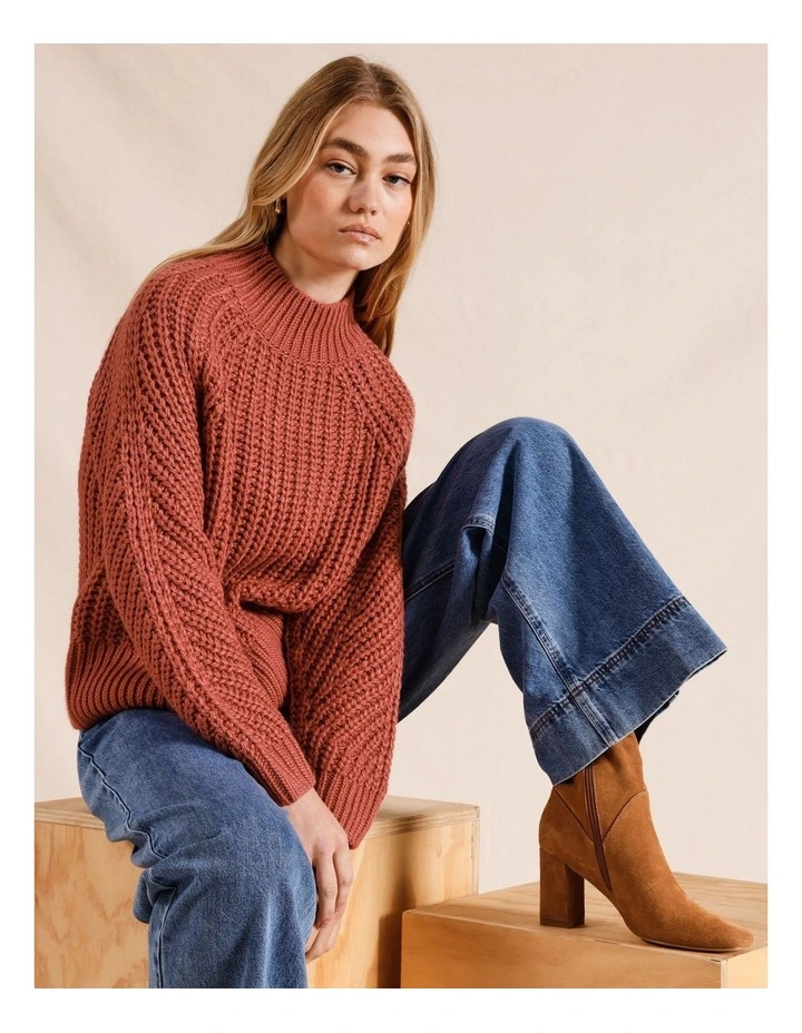 Chunky Jumper in Rose