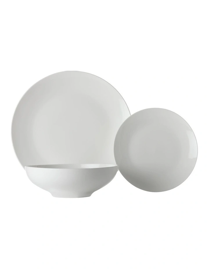 Basics Tribeca Coupe Dinner Set 18 Piece in White