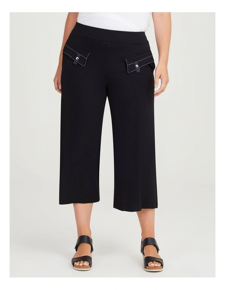 Natural Lena Crop Pant in Black
