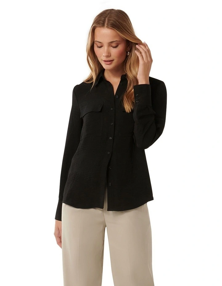 Samara Long Sleeve Shirt in Black