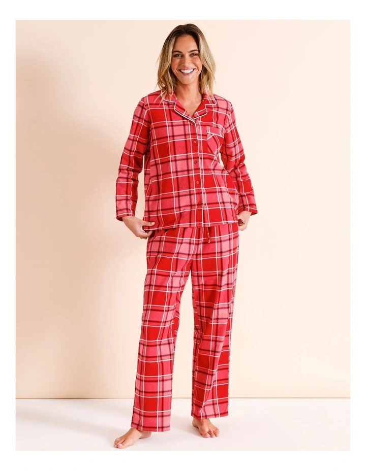 Flannelette Pyjama Set in Red