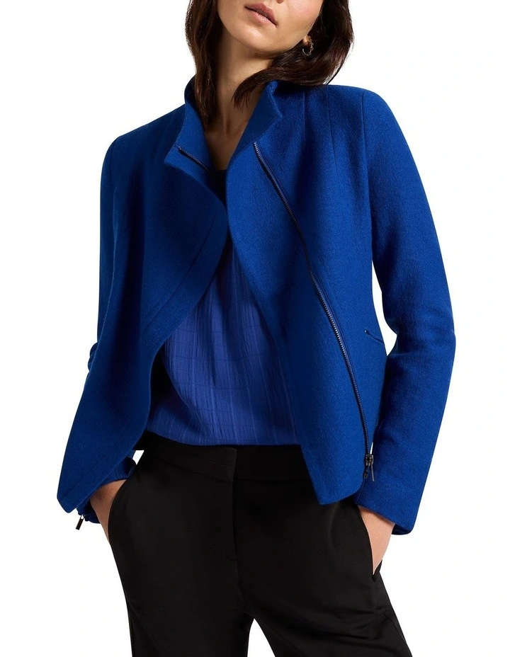 Lani Felted Wool Jacket in Ultramarine