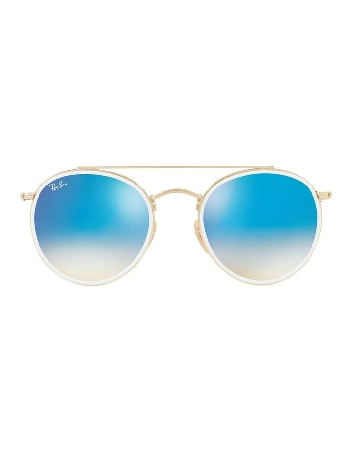 Round Double Bridge Gold RB3647N Sunglasses