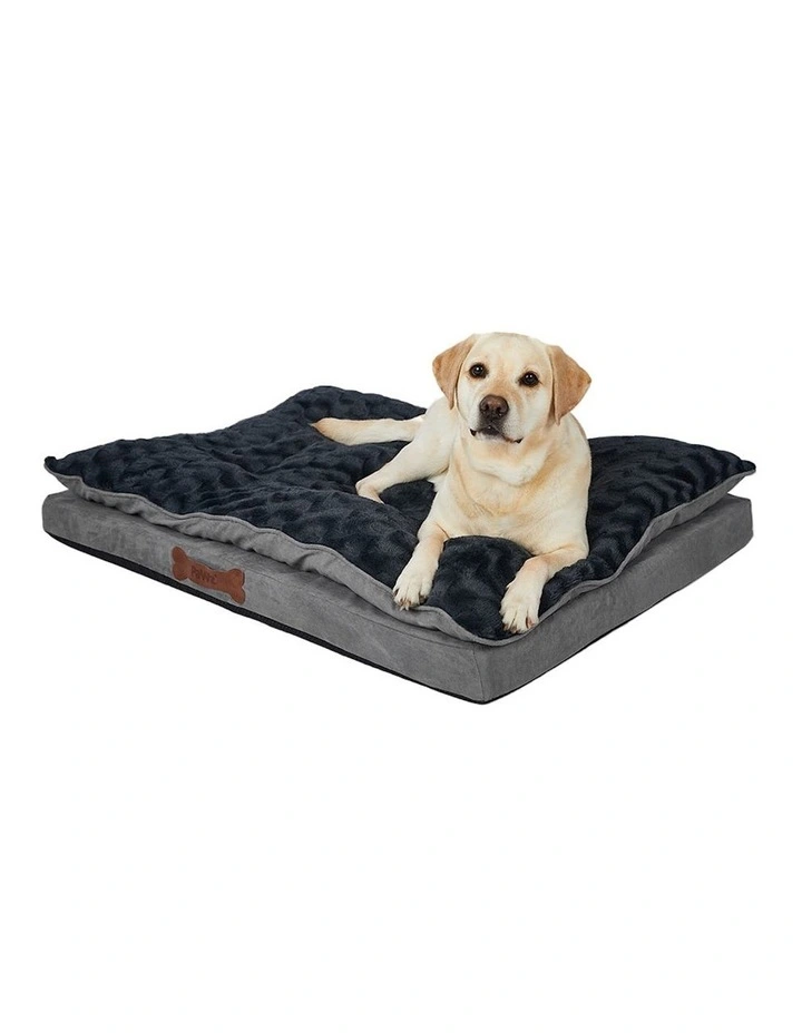 XL Memory Foam Calming Bed in Dark Grey