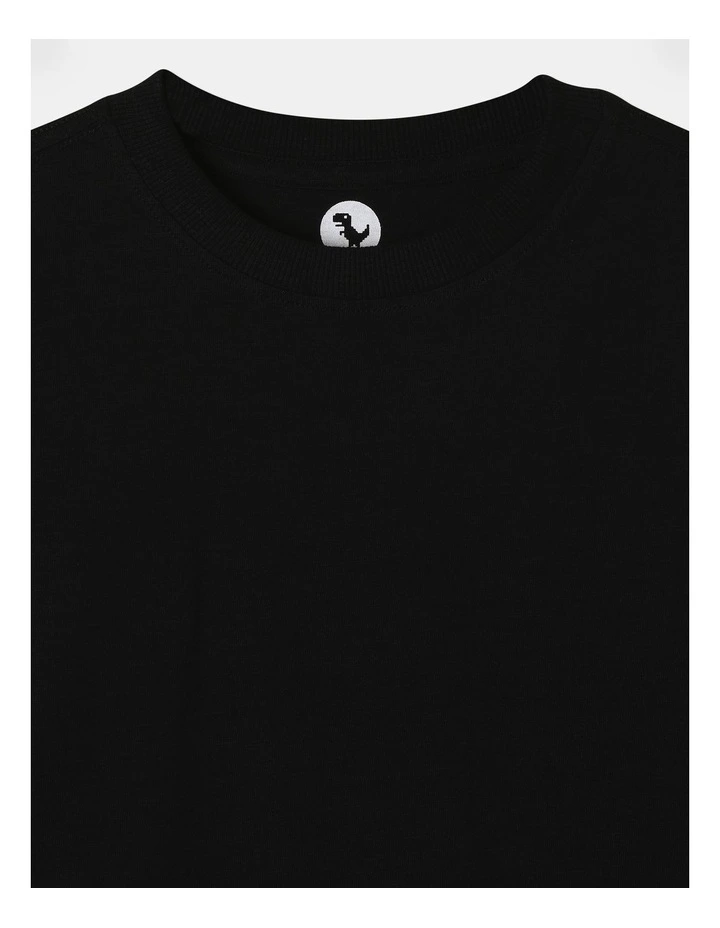 Essentials Long Sleeve Plain T-shirt in Black