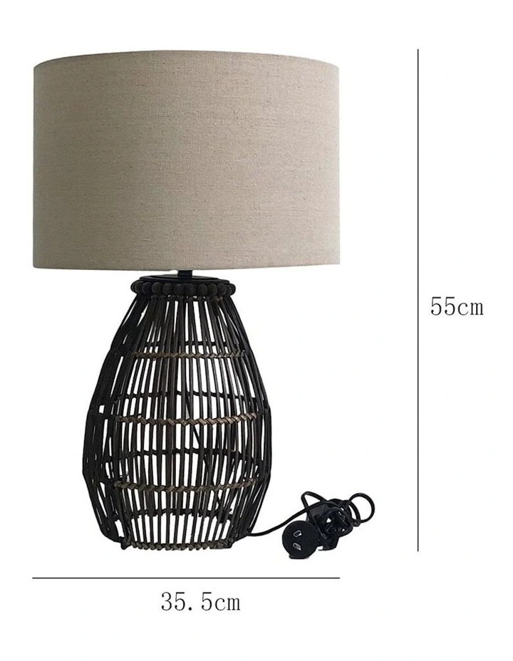 Emporium Table Lamp in Rattan/Natural