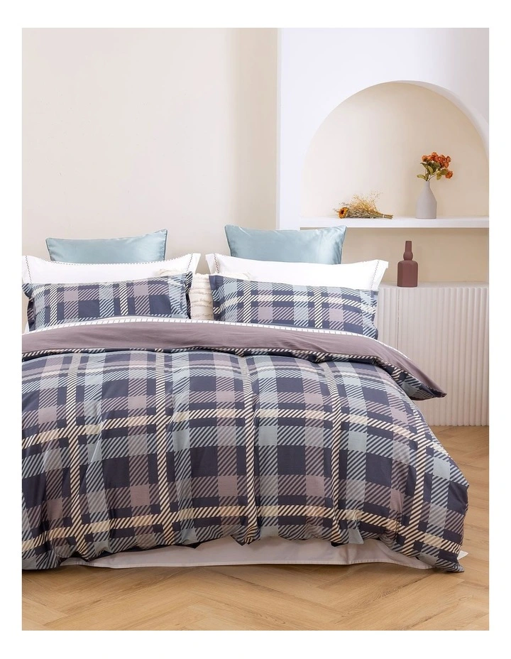 Cotton Reversible Quilt Cover Set in Gaia