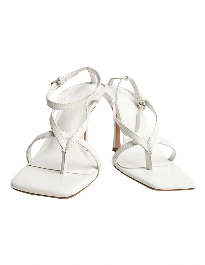 Faythe White Kid Heels