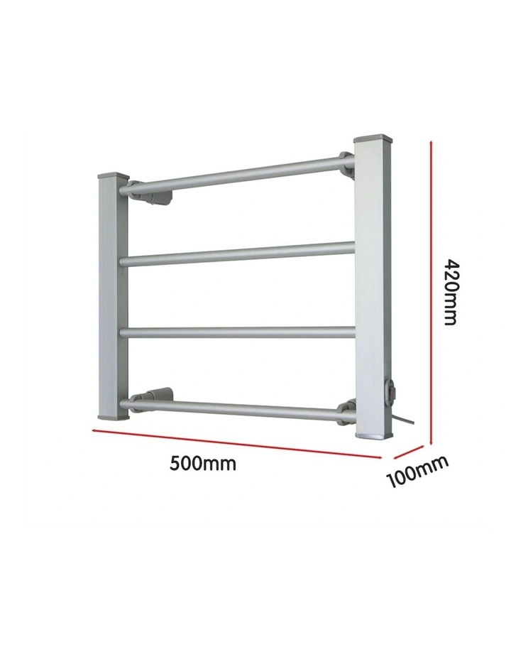 Heated Towel Rack 60W Silver