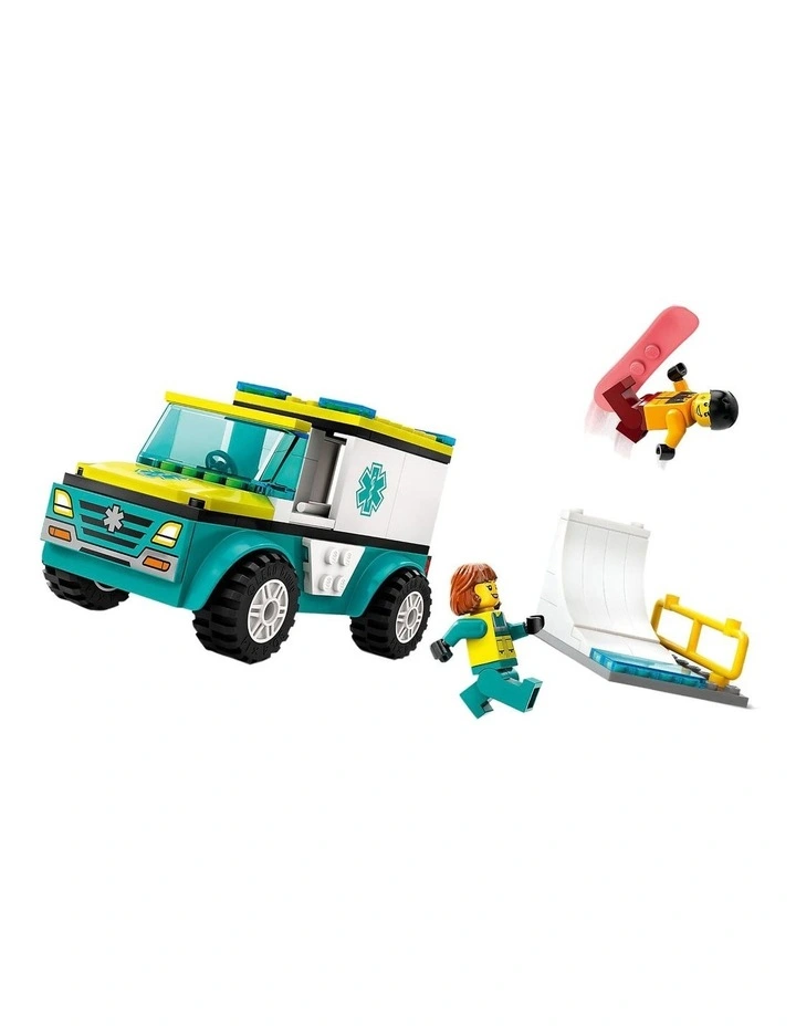 City Emergency Ambulance and Snowboarder 60403 Toy