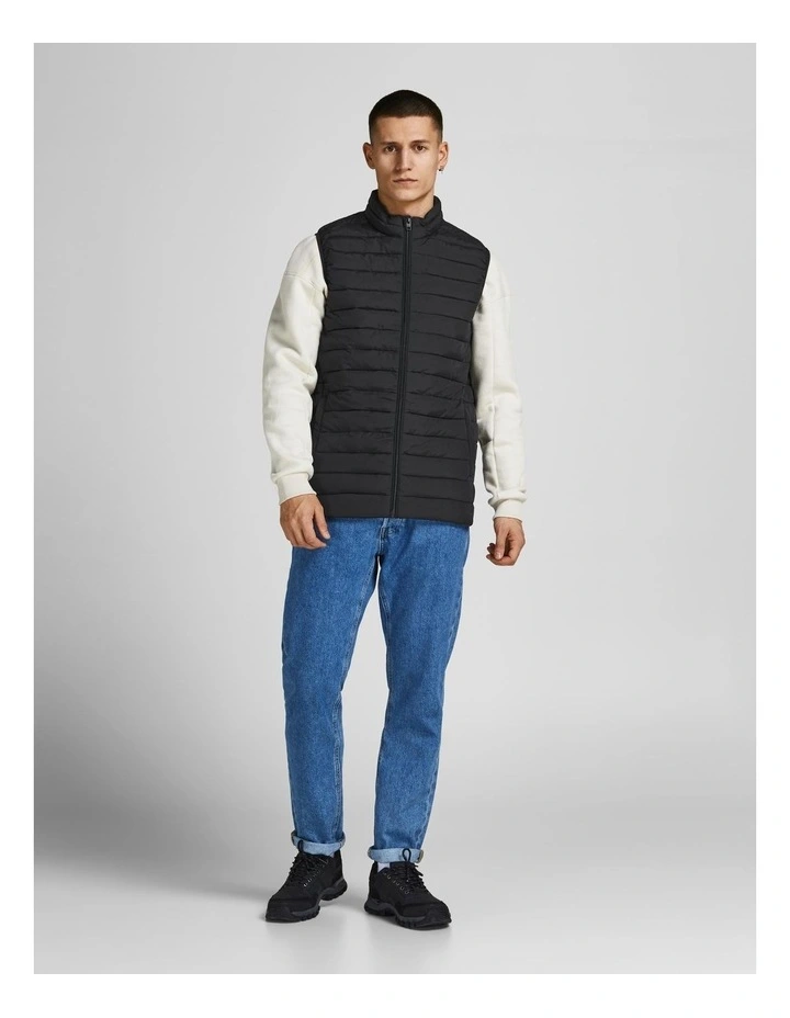 Recycled Puffer Vest in Black