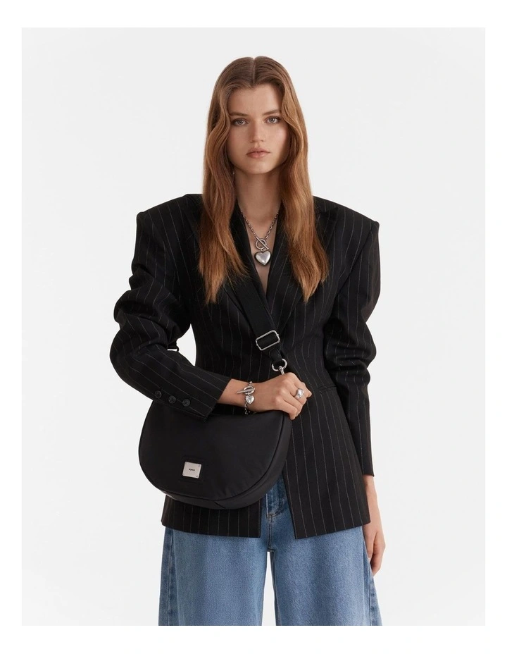Elements Crossbody Bag in Black Silver