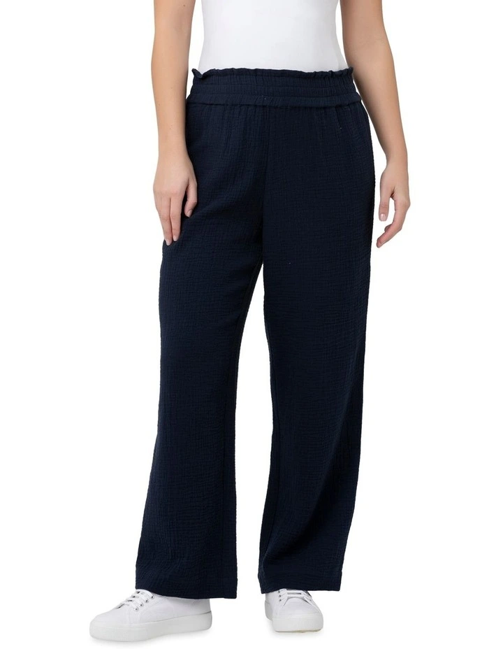 Cody Wide Leg Pant in Navy