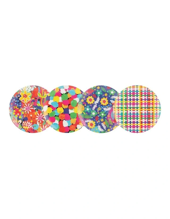 Donna Sharam Byron Melamine Plate Set of 4 20cm in Assorted
