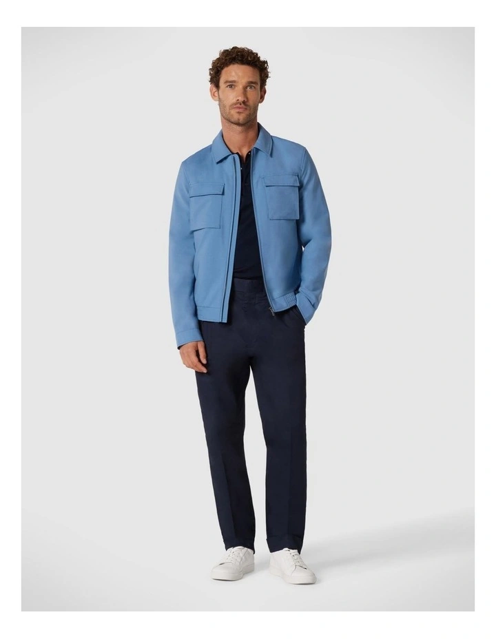 Harrington Bomber Jacket in Slate Blue