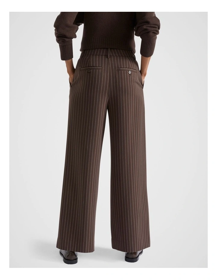 Tailored Pleat Front Trouser in Brown