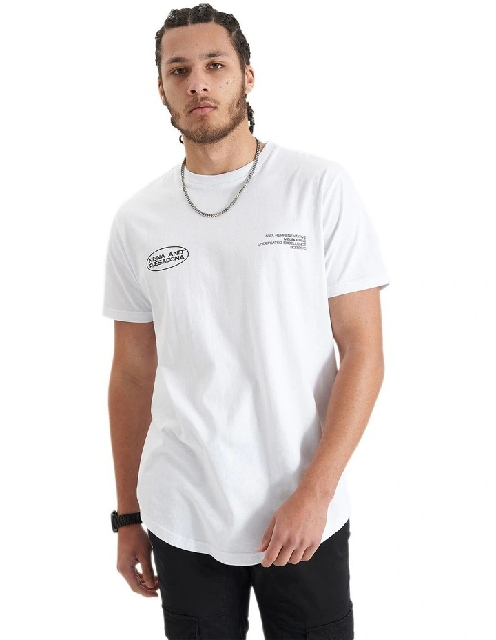 Project Dual Curved T-shirt in Optical White