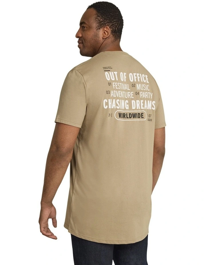 Texta Longline Tee in Biscuit