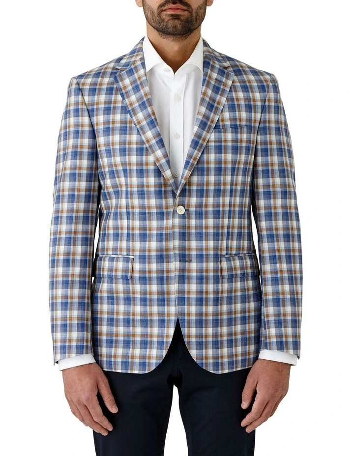 Hawthorn Modern Fit Sports Jacket in Blue Multi