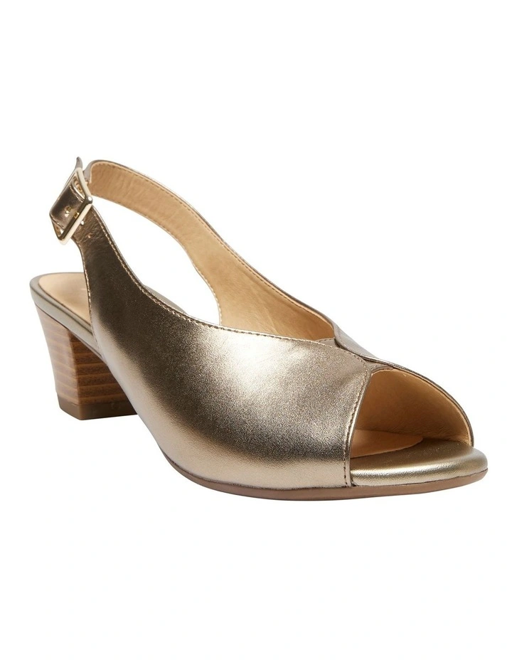 Hilda Sandals in Pewter Metallic Leather