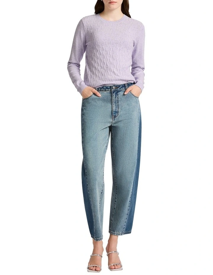 Willow Cotton Speckle Knit Top in Esme