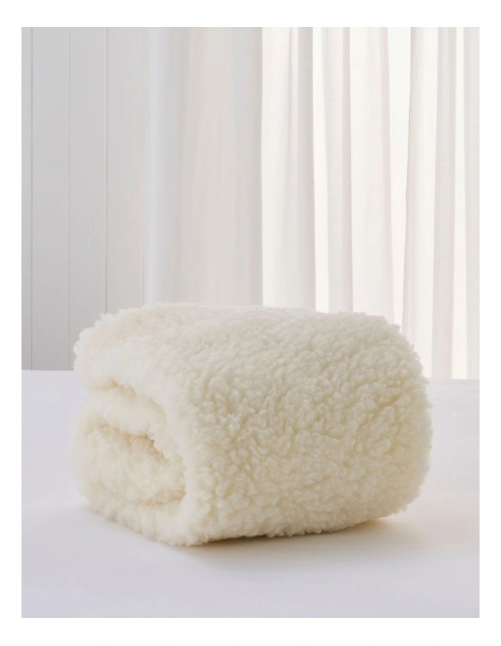 Baby Wool Mattress Topper Cot in White