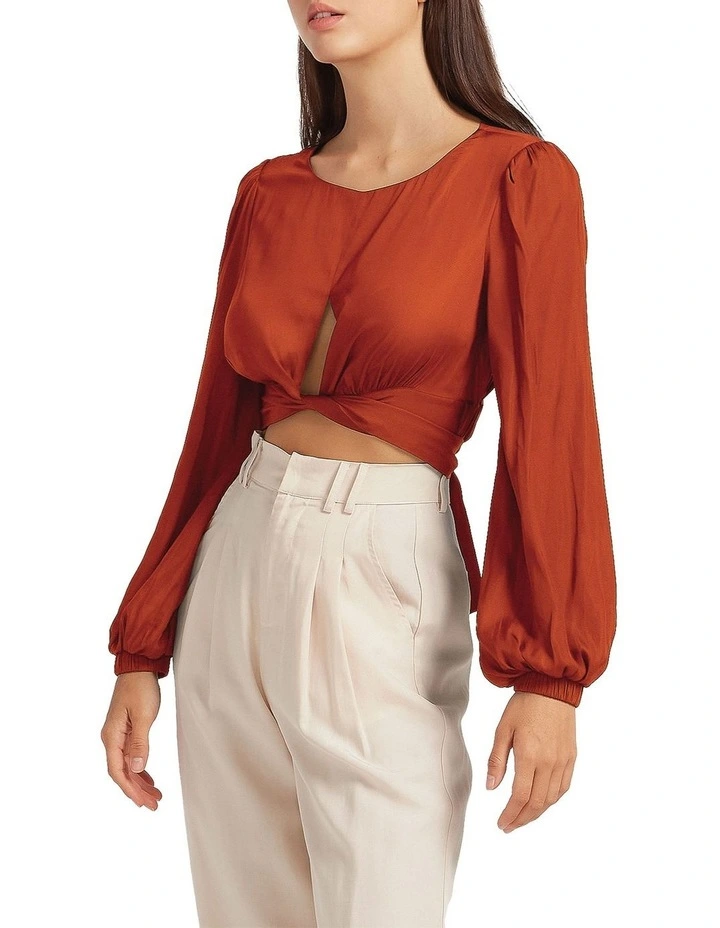 No Way Home Cropped Top in Red