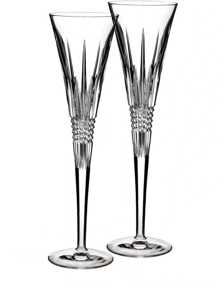 Lismore Diamond Toasting Flute Pair