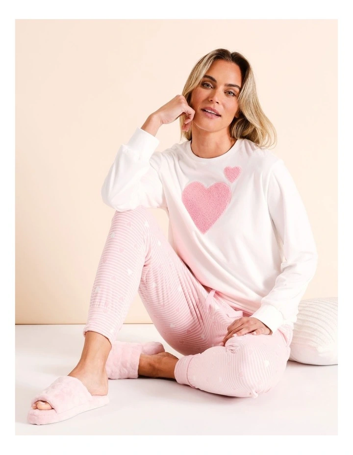 Fleece Pyjama Set in Pink