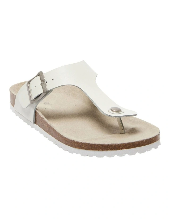 Fresno Sandals in White Leather