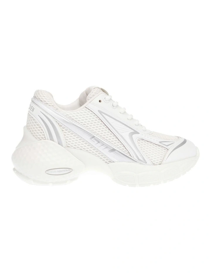 Satellite Sneaker in White/Silver